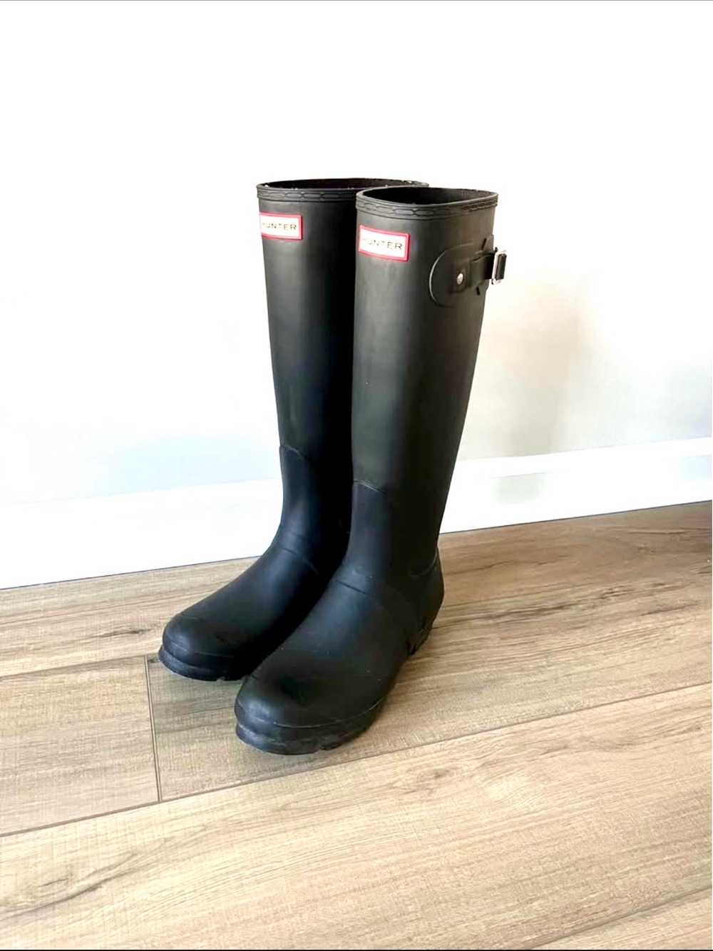 Hunter Original Matte Black Tall Rain Boots, 10